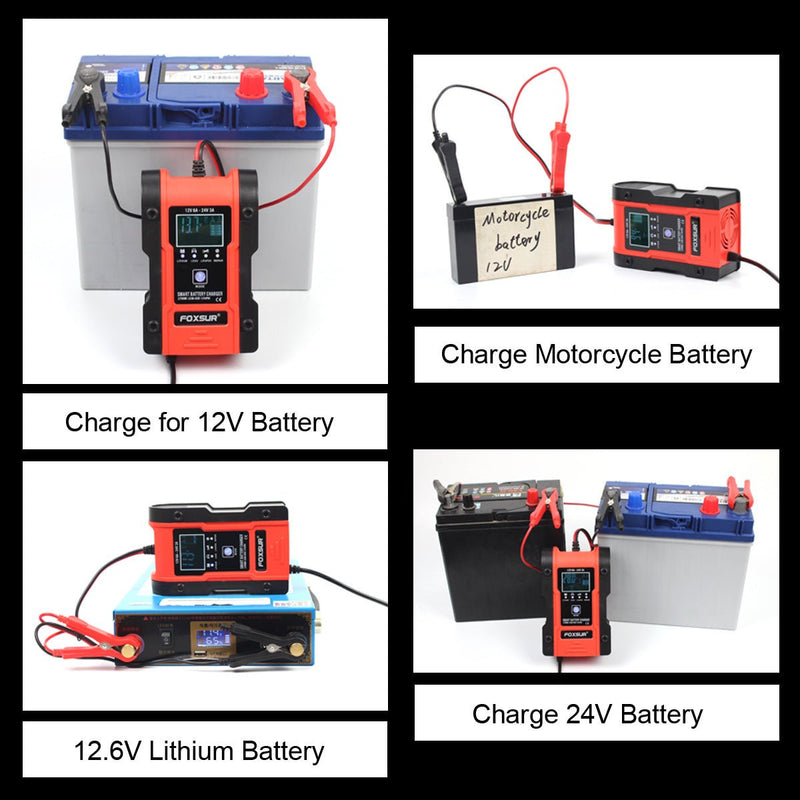 Lithium Battery 12V 24V Car Battery Charger - ca'jjon