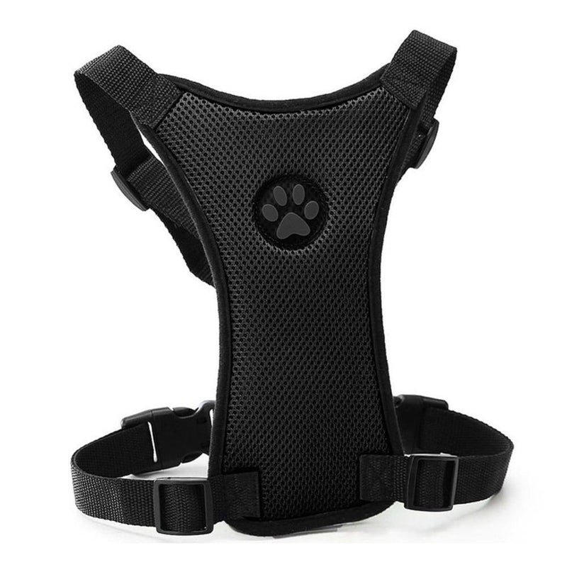 NEW Breathable Mesh Dog Harness Leash With Adjustable Straps Pet Harness With Car Automotive Seat Safety Belt Dog Chest Straps - ca'jjon