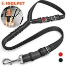 Pet Car Seat Belt Restraint Adjustable Puppy Safety Elastic Bungee Connect Dog Harness in Vehicle Travel Dog Reflective Leash - ca'jjon
