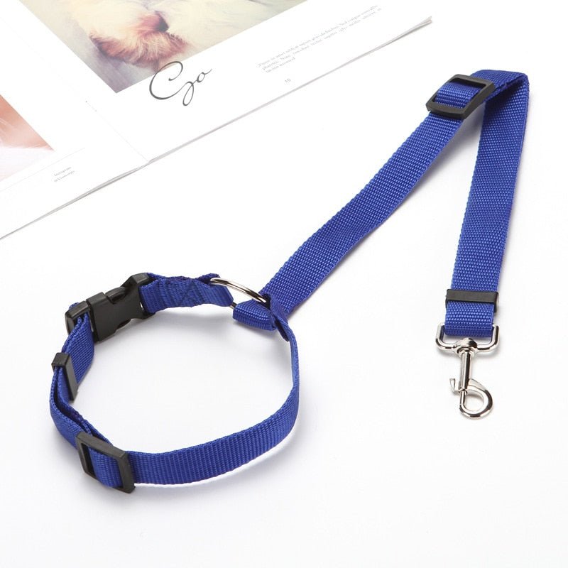 Pet Car Seat Belt Restraint Adjustable Puppy Safety Elastic Bungee Connect Dog Harness in Vehicle Travel Dog Reflective Leash - ca'jjon