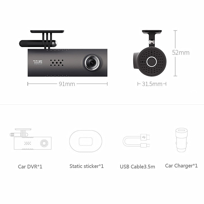 Wireless Dash Cam for Cars with 130º Night Vision and DVR - ca'jjon